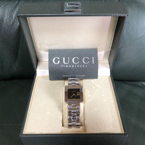 Gucci [NEAR MINT] GUCCI 3600J Black/Silver Swiss Made Qz 